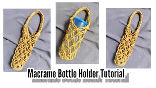 Macrame Bottle Holder Tutorial [upl. by Desiri]