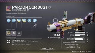 Destiny 2 Crafting Personal God Roll Pardon Our Dust [upl. by Anahoj385]