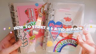 HOW TO START A 6 RING BINDER 🧚‍♀️ the ultimate guide [upl. by Seafowl]