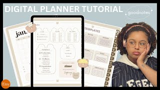 how i stay organized with goodnotes  Undated Digital planner  stickers [upl. by Vanhook]