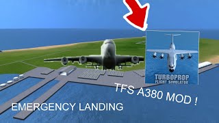 Turboprop Flight Simulator TFS JET MOD A380 EMERGENCY LANDING [upl. by Wilkie]