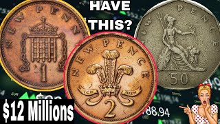 DO you have these Top 10 UK 2 new pence rare one penny50 pence that Could make you A millionaire [upl. by Eardnoed]