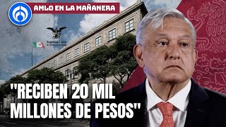 AMLO exhibe presupuesto anual de la Suprema Corte [upl. by Thursby51]