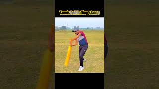 🔥Tennis ball batting stance 😎 trending cricket viralshort grip amazingbatting cricketskill [upl. by Derej634]