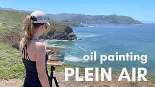 Plein Air oil painting at Mori Point [upl. by Kanor]