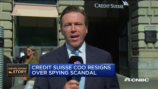 Credit Suisse COO resigns over spying scandal [upl. by Minta]