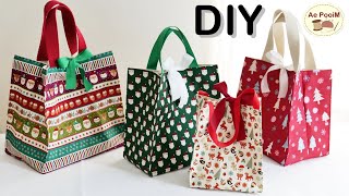 Fabric gift bags idea Sewing tips for reusable gift bags [upl. by Andrea802]