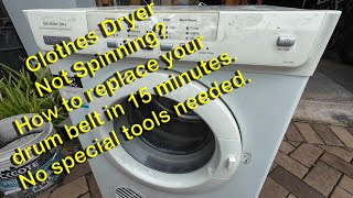 Electrolux Dryer Drum not spinning Do it Yourself Belt Change  Fast Easy Cheap [upl. by Ruamaj]