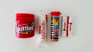 Fantastic Raffaello MampM’s Kinder Chocolate Satisfying ASMR video [upl. by Mozza]