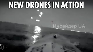 Watch Ukraines Sea Baby drones TERRORISE Putins troops as they fire deadly rockets at targets [upl. by Gnemgnok195]