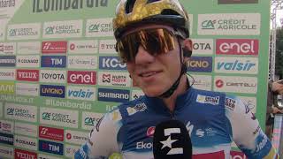 Remco Evenepoel  Interview at the start  Il Lombardia 2024 [upl. by Zetrok88]