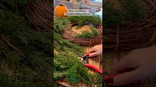 Make A Wreath With Me How To Make A Wreath Out Of A Garland DIY Wreath wreath wreathmaking [upl. by Parrie]