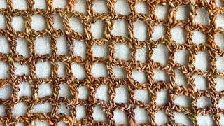 Mesh Stitch Crochet Tutorial  Open Square Stitch  First Steps for Beginners [upl. by Aneetsyrk]