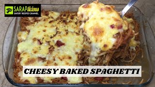 Cheesy Baked Spaghetti Recipe [upl. by Vanya]