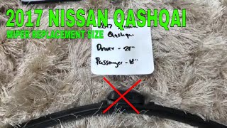 🚗 🚕 2017 Nissan Qashqai Wiper Blade Replacement Size 🔴 [upl. by Warenne]