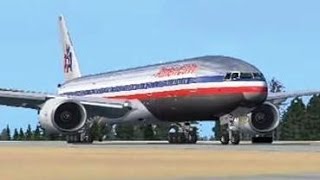 FSX  American Airlines 777  Welcome to Raleigh [upl. by Haizek]