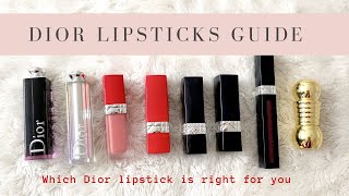 Dior Lipsticks Guide [upl. by Namus272]