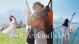 eng Switzerland Travel Vlog 瑞士自由行🇨🇭  Paragliding  hotel Cabana  food hunting vlog 🏔️✨ [upl. by Stout]