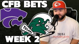 Kansas State vs Tulane Week 2 Bets  College Football Picks With Kyle Kirms [upl. by Berni222]