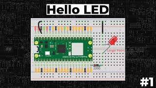 Hello LED  Raspberry Pi Pico  Tutorial 1 [upl. by Nabila]