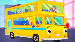 Wheels On The Bus Double Decker Nursery Rhymes And Baby Songs [upl. by Tinaret436]