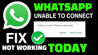 Whatsapp Unable To Connect Please Try Again Later FIX TODAY Whatsapp Service Is Operating Normally [upl. by Ibbie520]