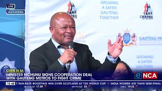 Crime In SA  Minister Mchunu signs cooperation deal [upl. by Saxet]