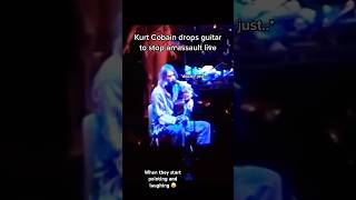 Kurt Cobain BREAKS UP fight from the stage [upl. by Legin]