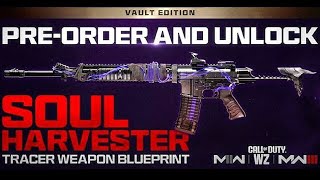 How To Get Free New Soul Harvester Tracer Weapon Blueprint MW3 Vault Edition PreOrder Rewards [upl. by Eilla244]