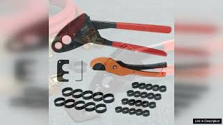 VEVOR PEX Pipe Crimping Tool Angle Dual Head Combo PEX Crimper Review [upl. by Nihi]