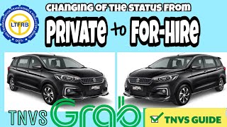 Private to for hire change classification CPC RENEWAL TNVS explained 2021 [upl. by Dirgis]