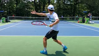 Yoshihito Nishioka  Court Level Practice w Yasutaka Uchiyama Washington DC 4k 60fps [upl. by Pierrette]