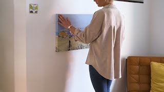 How to Hang a Canvas Without Nails or Damaging the Walls [upl. by Henebry514]