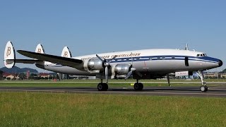 Lockheed C121C Breitling Super Constellation takeoff Salzburg Aiport LOWS  SZG [upl. by Bernarr237]