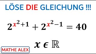 Löse die Exponentialgleichung  Gleichungen mit Potenzen  Potenzgesetze   Mathe  Mathe Alex [upl. by Seibold53]