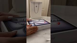 ipad air 11inch m2 space gray  apple pencil pro unboxing asmr 🍎 [upl. by Rhoads]