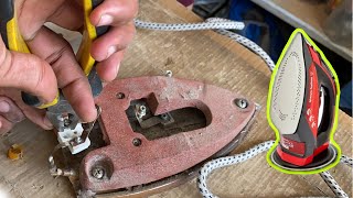 How to repair iron at home only with pliers to change thermostat [upl. by Iinde]