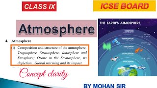 Atmosphere Atmosphere  Composition and Structure  Class 9thICSE Board Geography ICSE GEOGRAPHY [upl. by Semaj861]