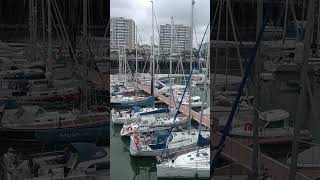 Boulognesurmer marina at low tide pydewsail sailing travel yachtlife yachting [upl. by Ceevah673]