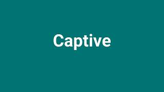 Captive Meaning and Pronunciation [upl. by Eelrehpotsirhc]