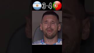 Portugal vs Argentina world Greatest Match Ever in History 🥶😱 ronaldo messi shorts youtube [upl. by Ennaer]