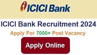 ICICI Bank Vacancy Notification Out [upl. by Golden]