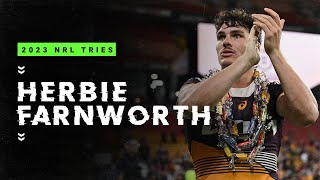 Herbie Farnworths 2023 tryscoring season  NRL [upl. by Ecila183]