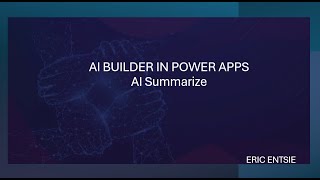 AI Builder in Power Apps  Summarize Text [upl. by Gifford]