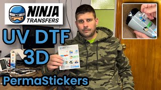 NINJA TRANSFERS UV DTF 3D STICKER REVIEW [upl. by Tilly]