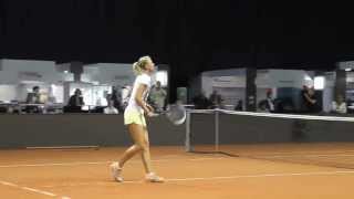 Maria Sharapova training session Part 1  Porsche Tennis Grand Prix 2013 [upl. by Rist]