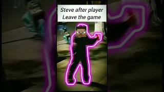 Steve After Player leave The Gameminecraftvideoedit [upl. by Abraham]