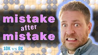 MISTAKE after MISTAKE Condensed GO Game 10k vs 8k weiqi [upl. by Melone]