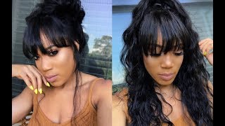 AFFORDABLE FRINGE BANGS FULL LACE WIG  WIGENCOUNTERS [upl. by Leifeste643]