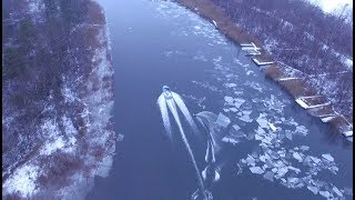 Team Froggy  Winter Water Skiing Through Ice [upl. by Anircam]